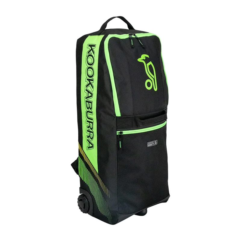 Kookaburra wd6000 Wheelie Duffle Cricket Bag - Black/Neon Green