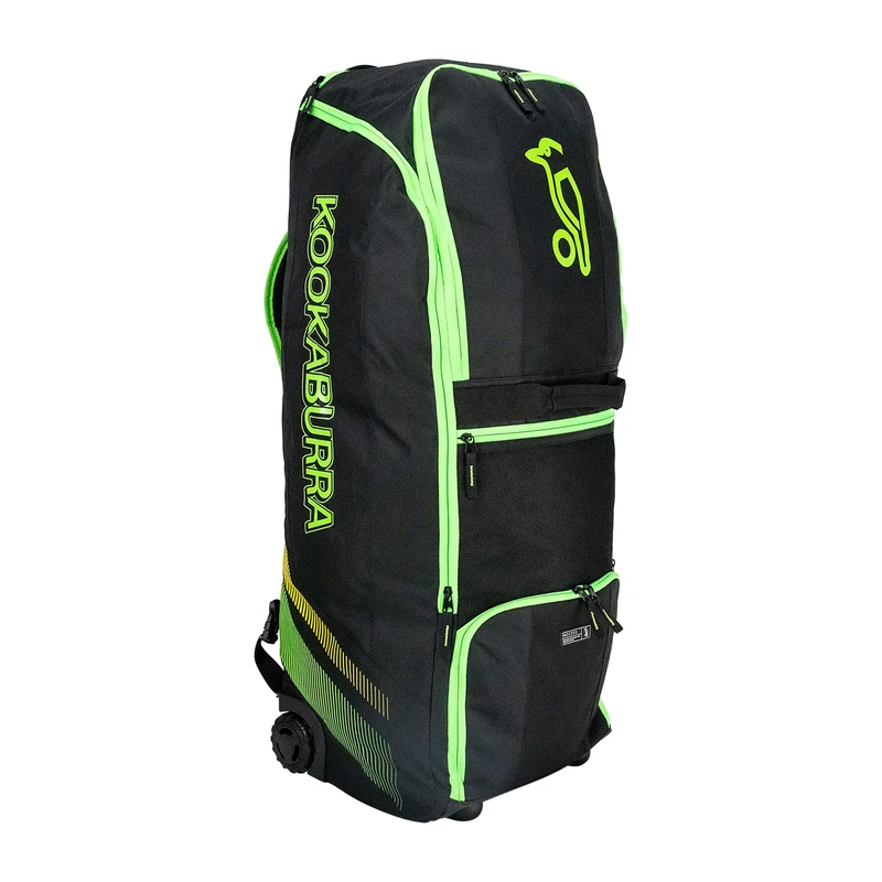 Kookaburra wd2000 Wheelie Duffle Cricket Bag - Black/Neon Green