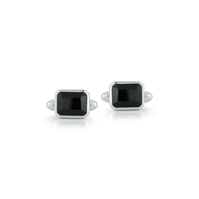 Mateo New York, Emerald Cut Onyx Cufflinks