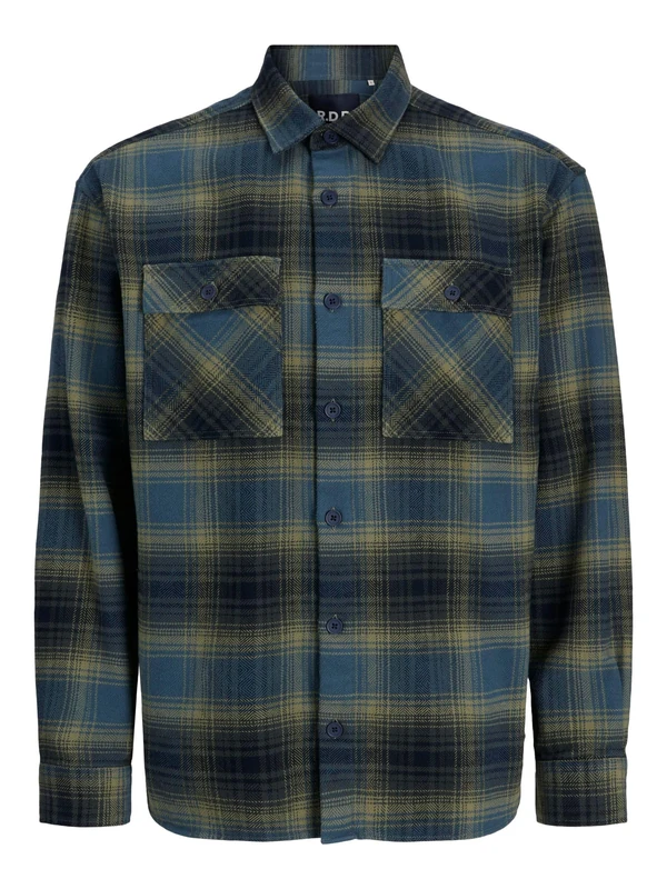 R.d.d. royal denim division Rddcharles Check Overshirt L/S Sn, Beetle, XXL