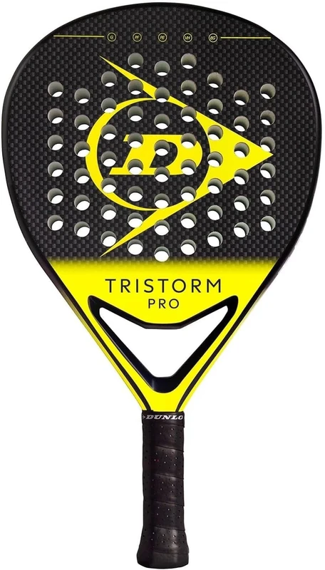 DUNLOP Padel Bat Tristorm Pro, Black, Yellow, Grey, White