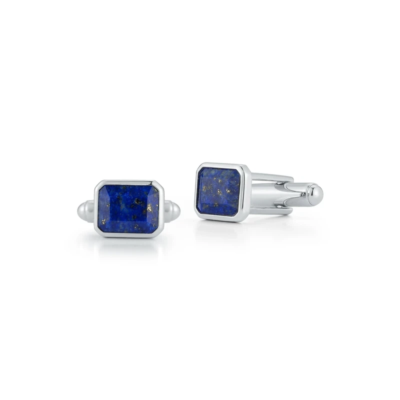 Mateo New York, Emerald Cut Lapis Cufflinks
