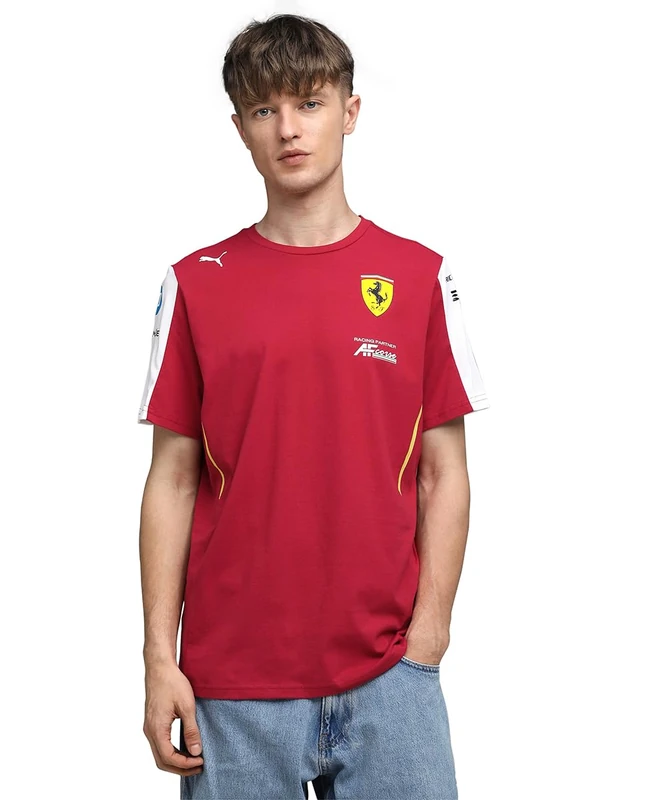 PUMA Men's Scuderia Ferrari 2025 Replica Tee, Dark Cherry, L