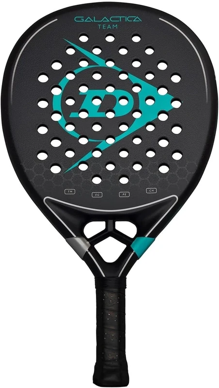 DUNLOP Padel Bat Galactica Team, Petrol Green, Silver Foil