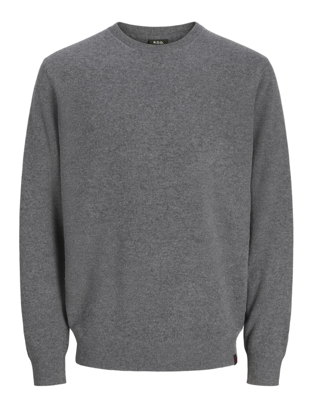 R.d.d. royal denim division Rddbrooks Knit Crew Neck L/S Noos, Grey Melange, XL