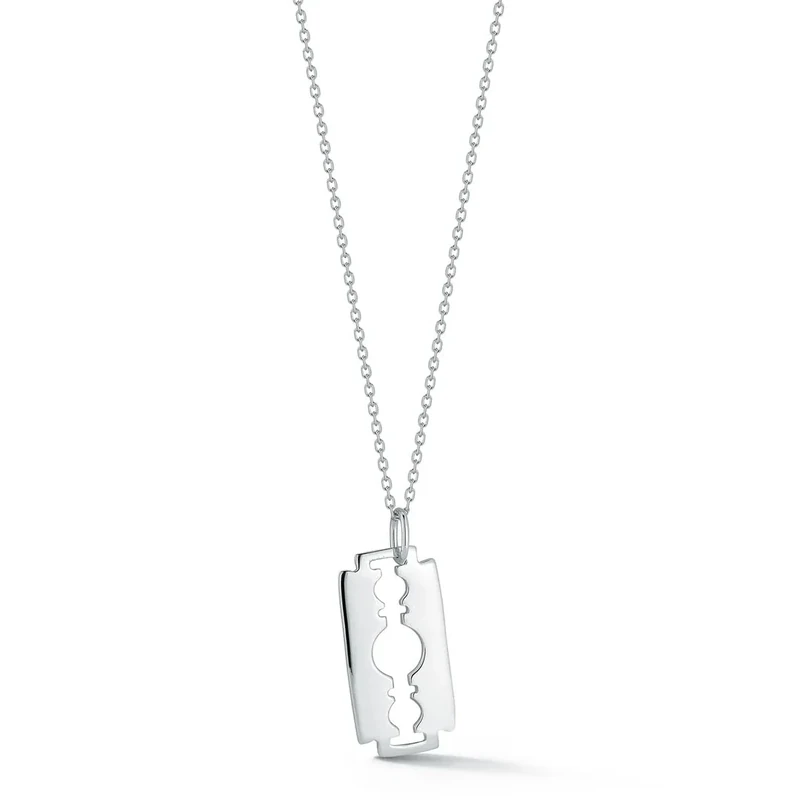 MATEO New York, Silver Razor Blade Necklace - Image 1