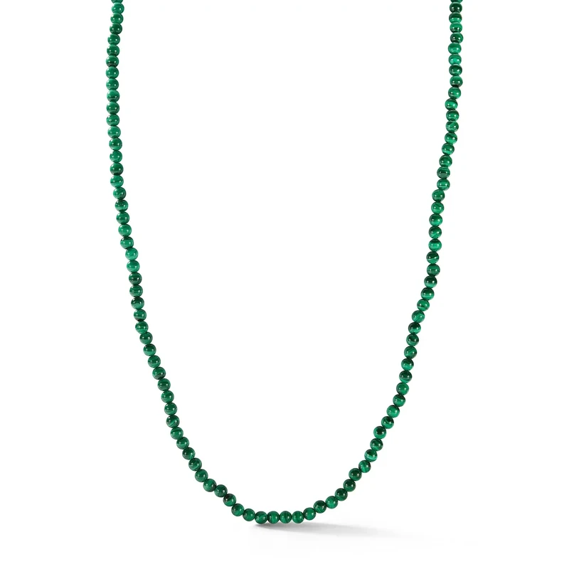 MATEO New York, Classic Malachite Bead Necklace