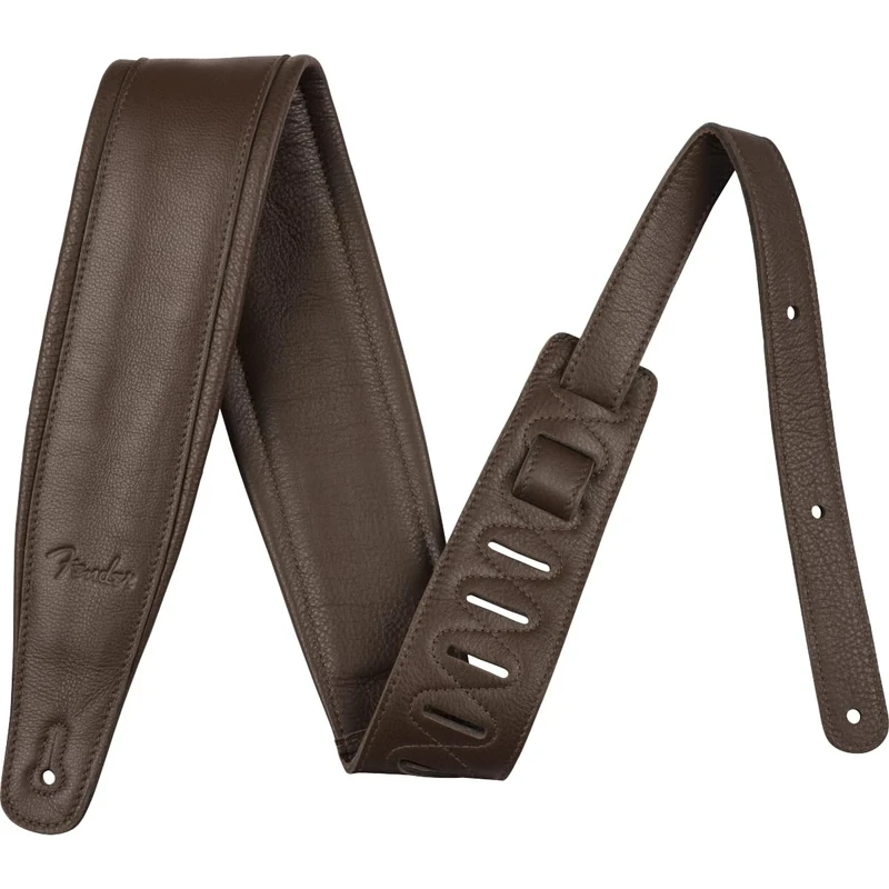 Fender 3.5" Premium Leather Strap, Brown