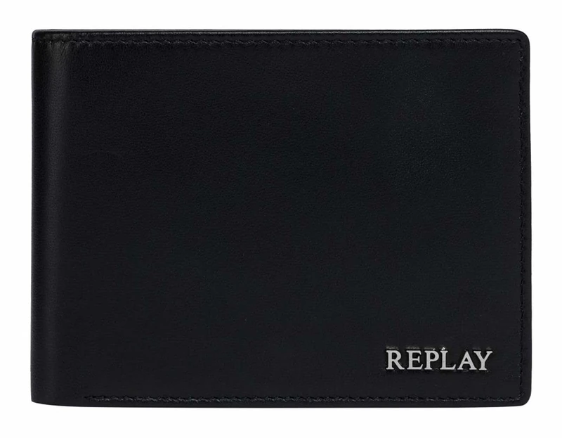 Replay Men Fm5333 Billfold, 0094 Silver Black, One Size