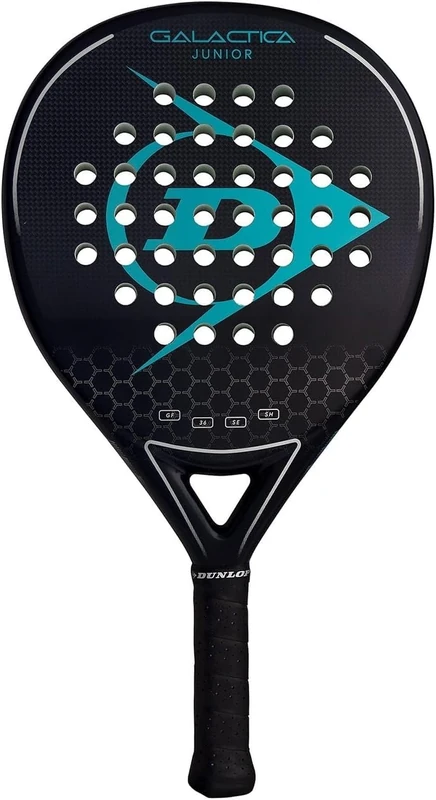 DUNLOP Padel Bat Galactica Junior, Petrol Green, Silver Foil