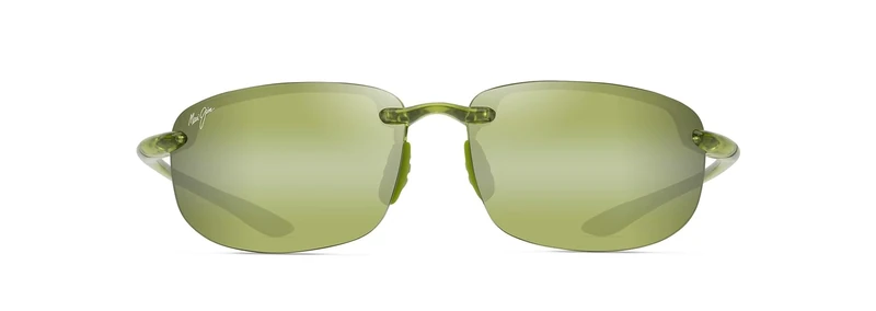 Maui Jim Unisex Hookipa Sunglasses, Shiny Transparent Light Green, 64-14-140