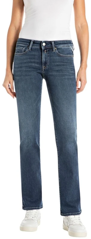 Replay New Luz Bootcut Power Stretch Women's Jeans, Dark Blue 007 (Blue), 27W/34L, 007 Dark Blue, 27W x 34L