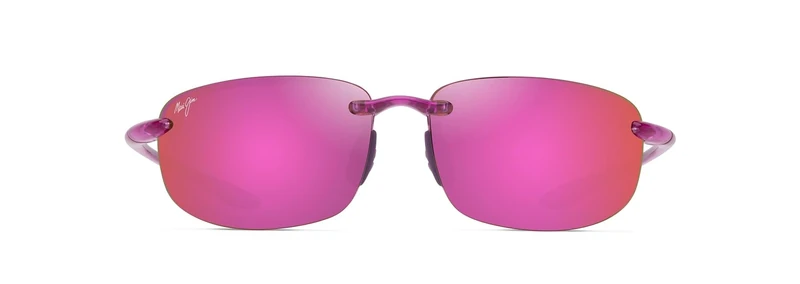 Maui Jim Unisex Hookipa Sunglasses, Shiny Trans Cyclamen Pink, 64-14-140