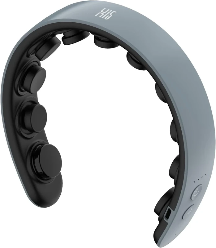 Master Massage H1 Standard Electric Scalp Massager - Mini Head Massager with Vibration, 11 Vibrating Nodes for Deep Relaxation, Hairband Design, 5 Modes, Sky Grey