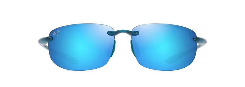 Maui Jim Unisex Hookipa Sunglasses, Shiny transparent blue, 64-14-140