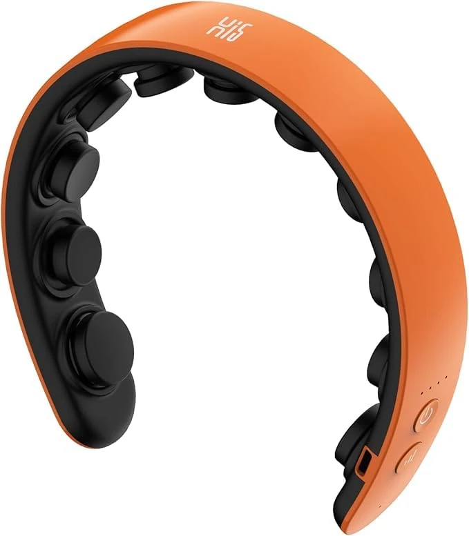 Master Massage H1 Standard Electric Scalp Massager - Mini Head Massager with Vibration, 11 Vibrating Nodes for Deep Relaxation, Hairband Design, 5 Modes, Lime Orange