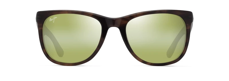 Maui Jim Unisex Kikonia XL Sunglasses, Shiny Melange Brown Havana, 56-20-145