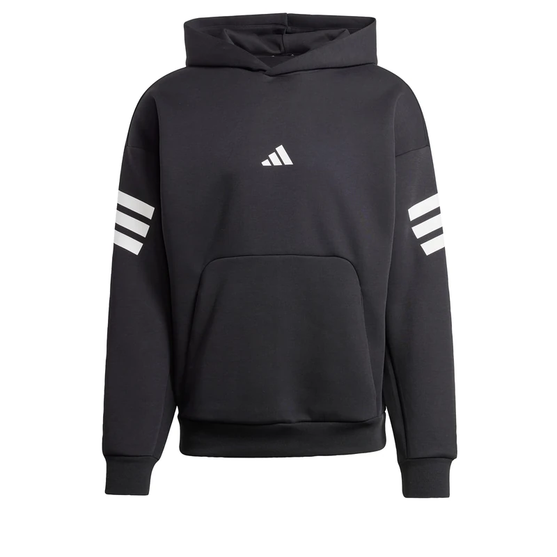 adidas Men's FUTURE ICONS THREE STRIPES HOODIE, black, M