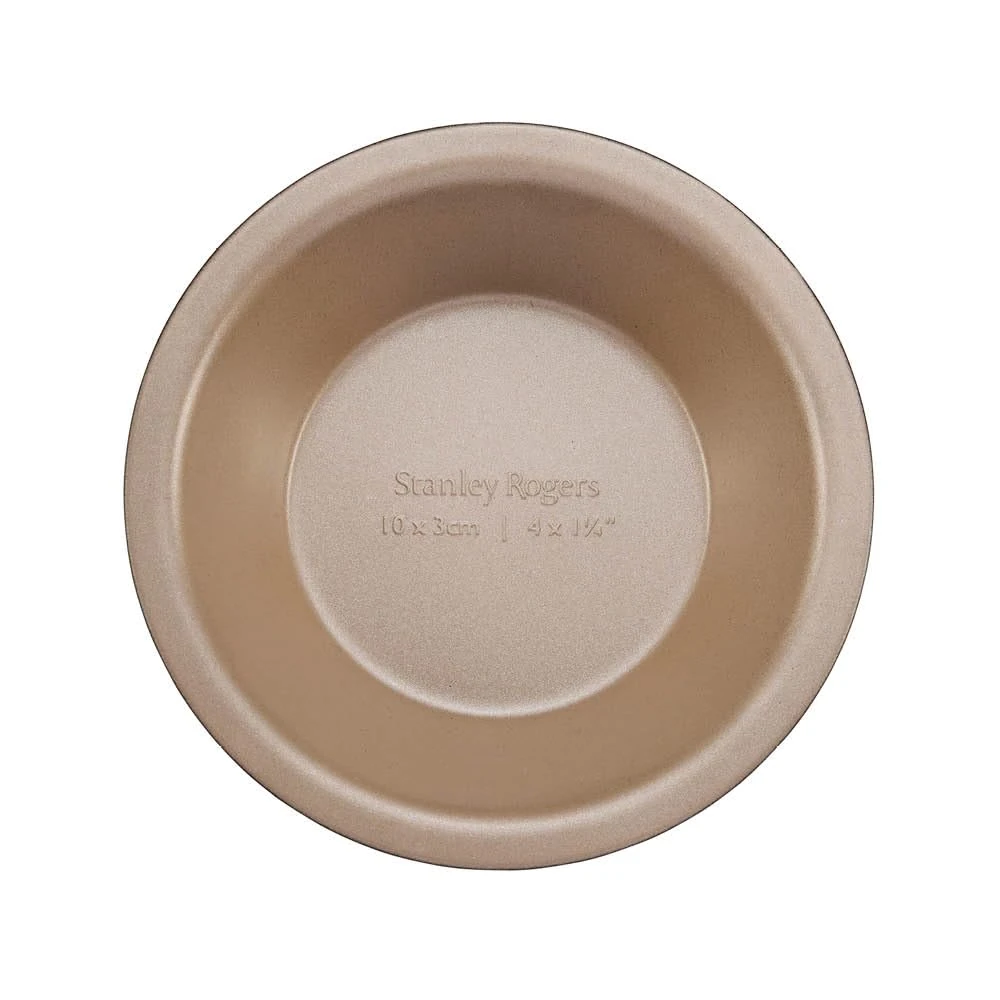 Stanley Rogers Ceramabake Healthy Non-Stick Ceramic Mini Pie Pan, Bakeware for Oven Use, PFAS-Free Tin for Individual Sweet or Savoury Pies, Tarts or Quiches, Easy Clean & Durable, 10x3cm