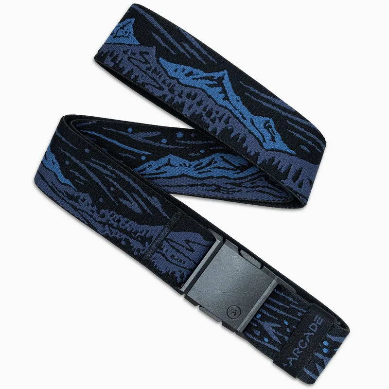 Arcade Belts A2 Unisex Adventure Belt: Heavy Duty Stretch, Metal Free Buckle, Out-of-range - Navy, Standard (Up to 40"); 1.5" Wide