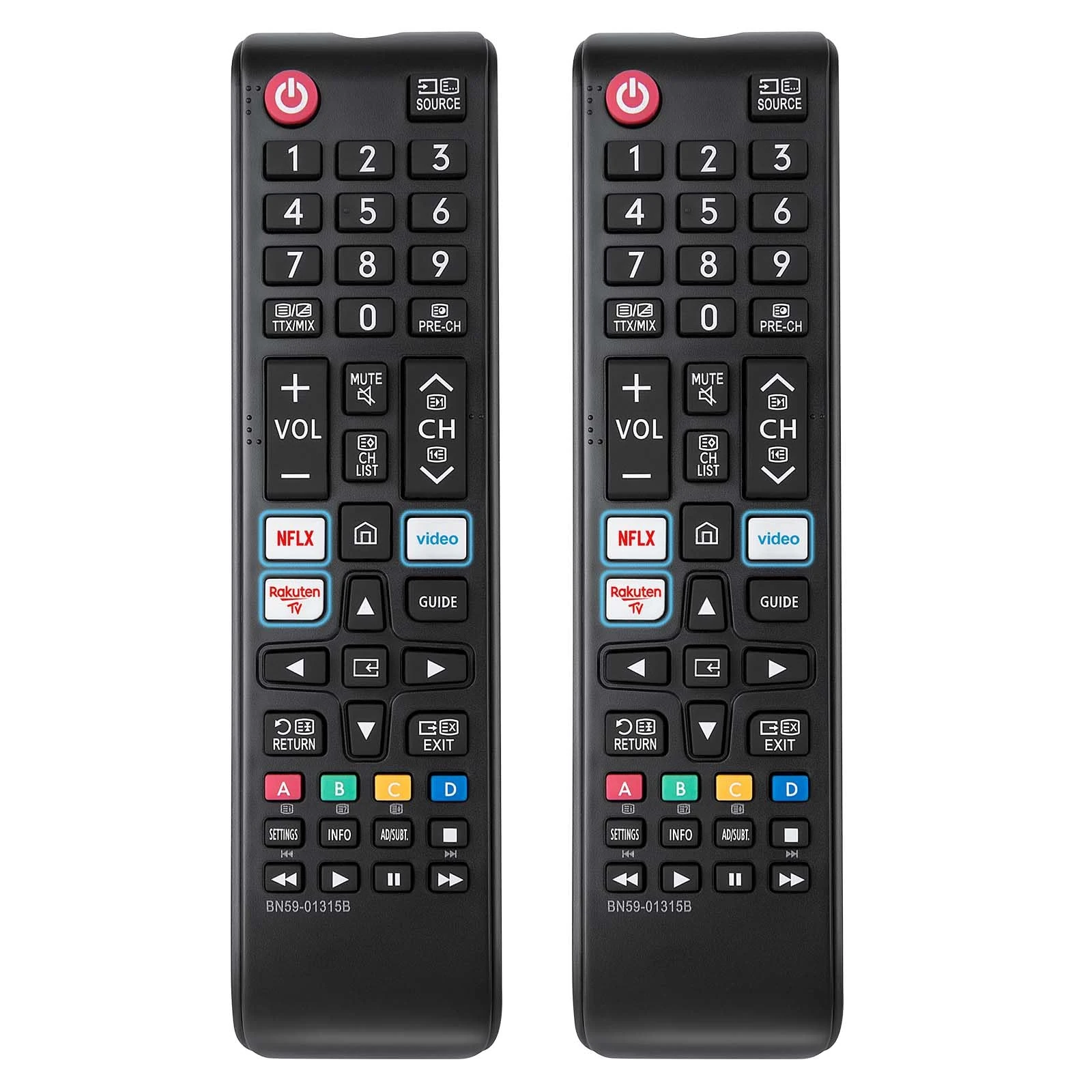 Replacement-for-Samsung-TV-Remote-Control, Universal Smart-Remote-for-Samsung 4K LCD LED QLED UHD FHD HD HDR Crystal Smart TV(2 Pack)
