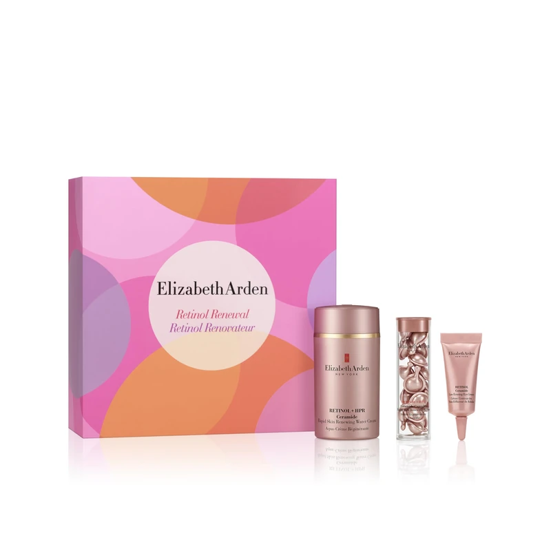 Elizabeth Arden RETINOL + HPR CERAMIDE Retinol Renewal, 3-Piece Gift Set, anti-aging skincare for smoothing fine lines & wrinkles, luxury gifting for women