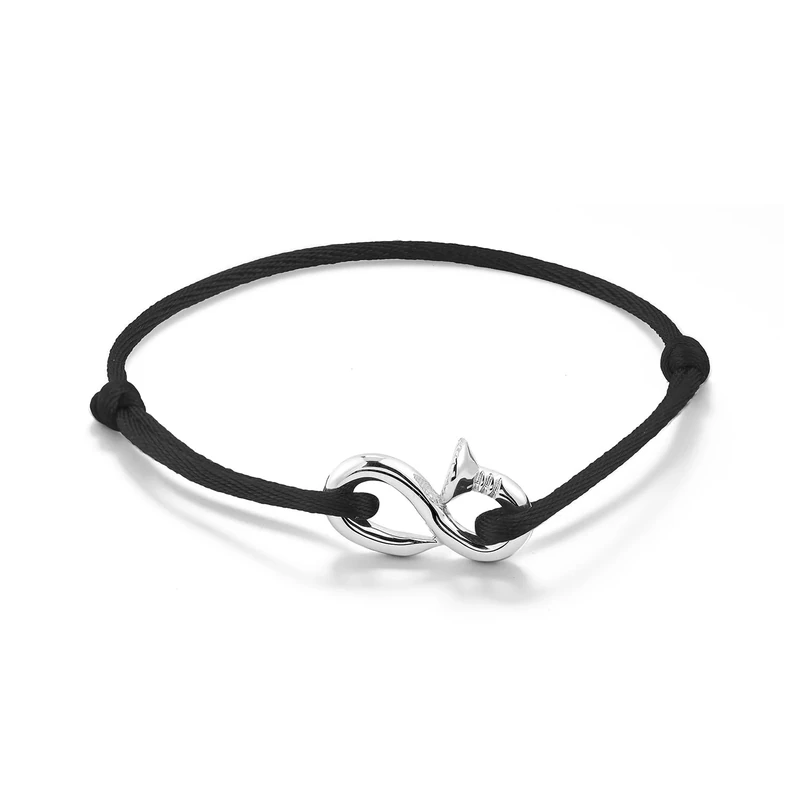 MATEO New York, Bent Nail on Black Nylon Bracelet