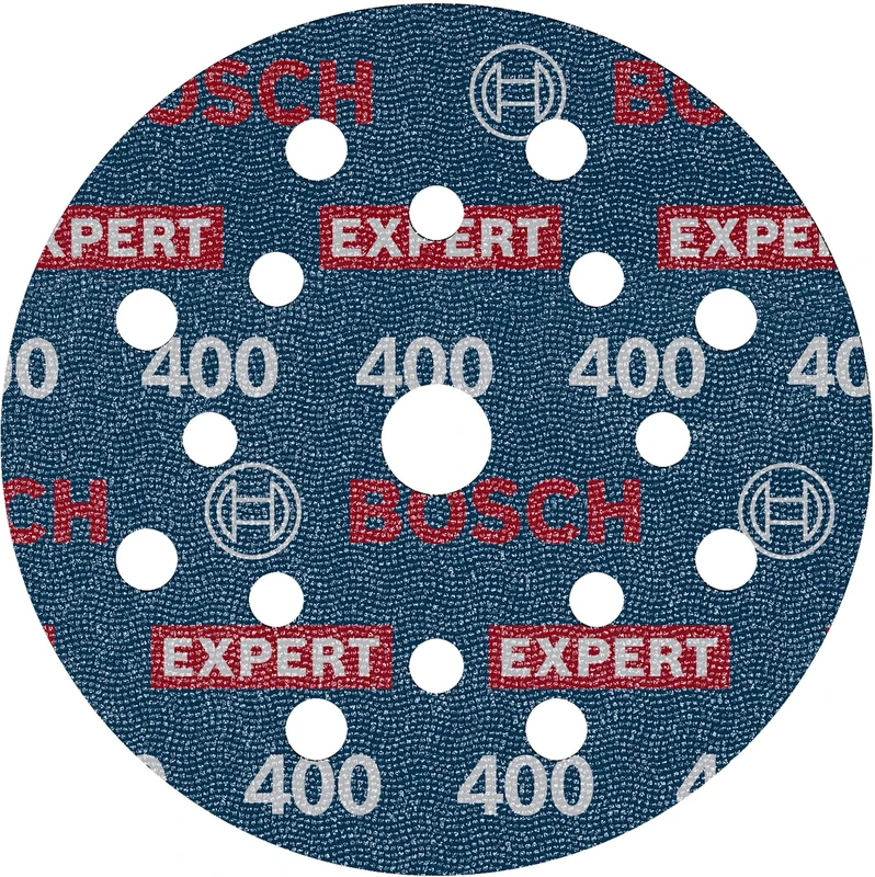 Bosch 50x EXPERT O780 Foil Sanding Disc, 125 mm (for Hardwood, Paint on wood, Ø 125 mm, Grit 400, Professional Accessory Random Orbital Sander)