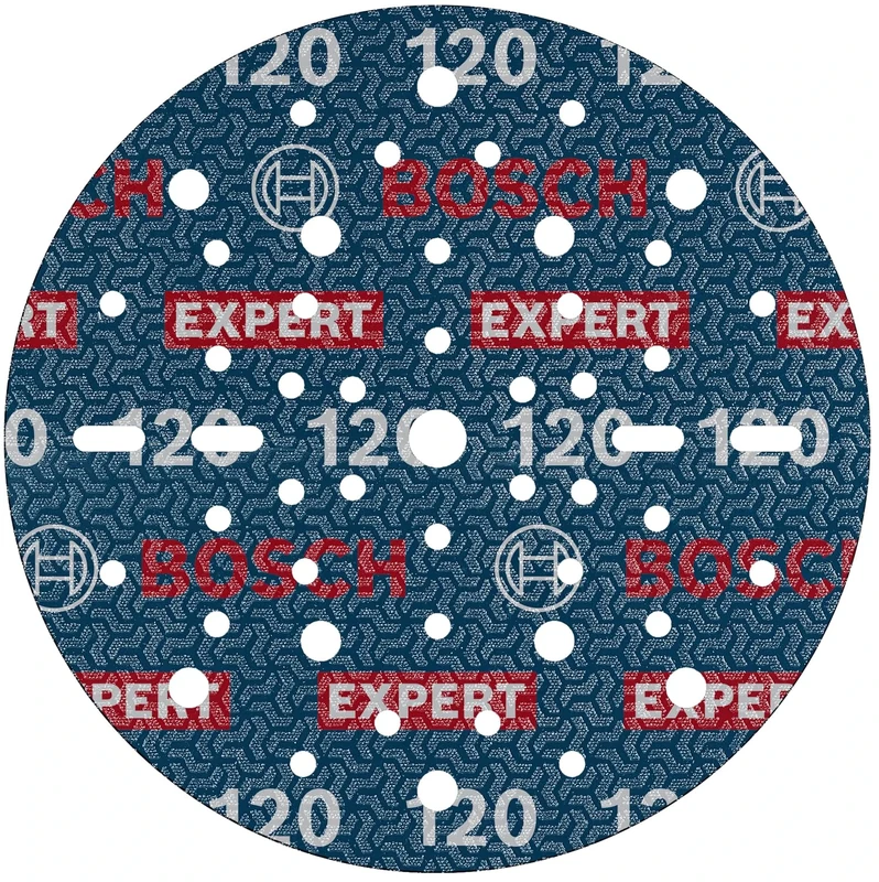 Bosch 50x EXPERT O780 Foil Sanding Disc, 150 mm (for Hardwood, Paint on wood, Ø 150 mm, Grit 120, Professional Accessory Random Orbital Sander)