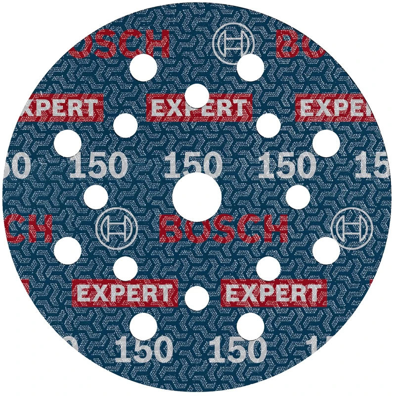 Bosch 50x EXPERT O780 Foil Sanding Disc, 125 mm (for Hardwood, Paint on wood, Ø 125 mm, Grit 150, Professional Accessory Random Orbital Sander)