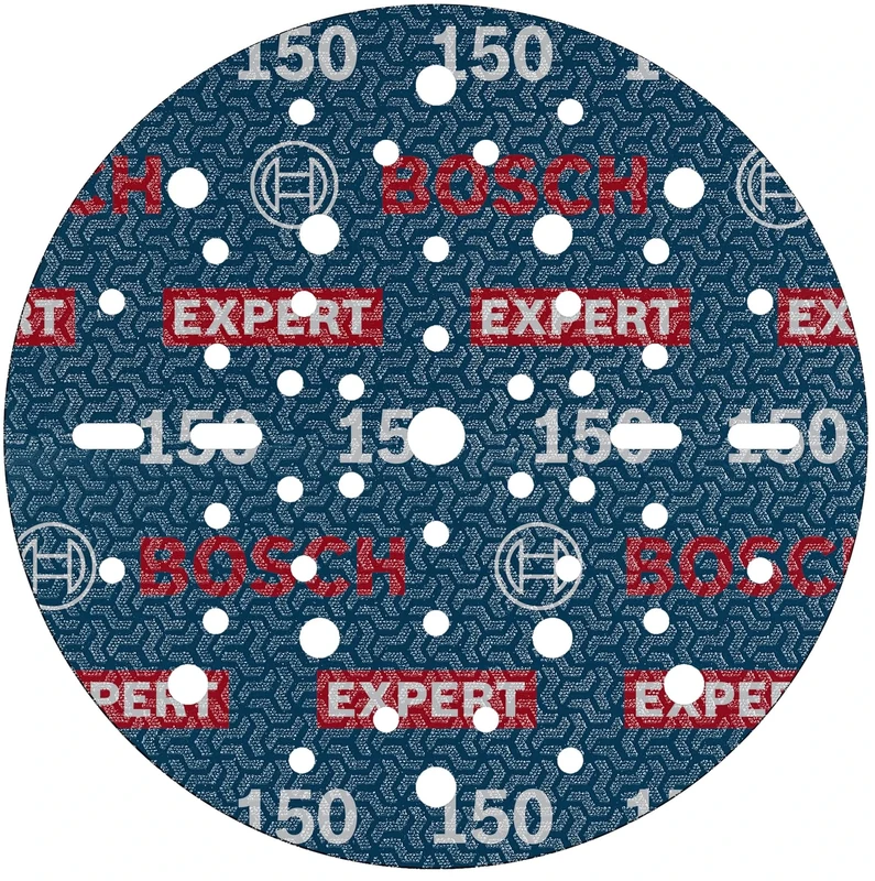 Bosch 50x EXPERT O780 Foil Sanding Disc, 150 mm (for Hardwood, Paint on wood, Ø 150 mm, Grit 150, Professional Accessory Random Orbital Sander)