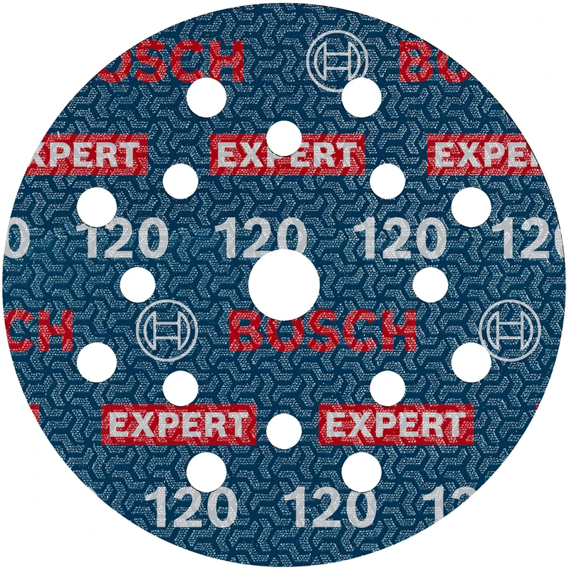 Bosch 50x EXPERT O780 Foil Sanding Disc, 125 mm (for Hardwood, Paint on wood, Ø 125 mm, Grit 120, Professional Accessory Random Orbital Sander)
