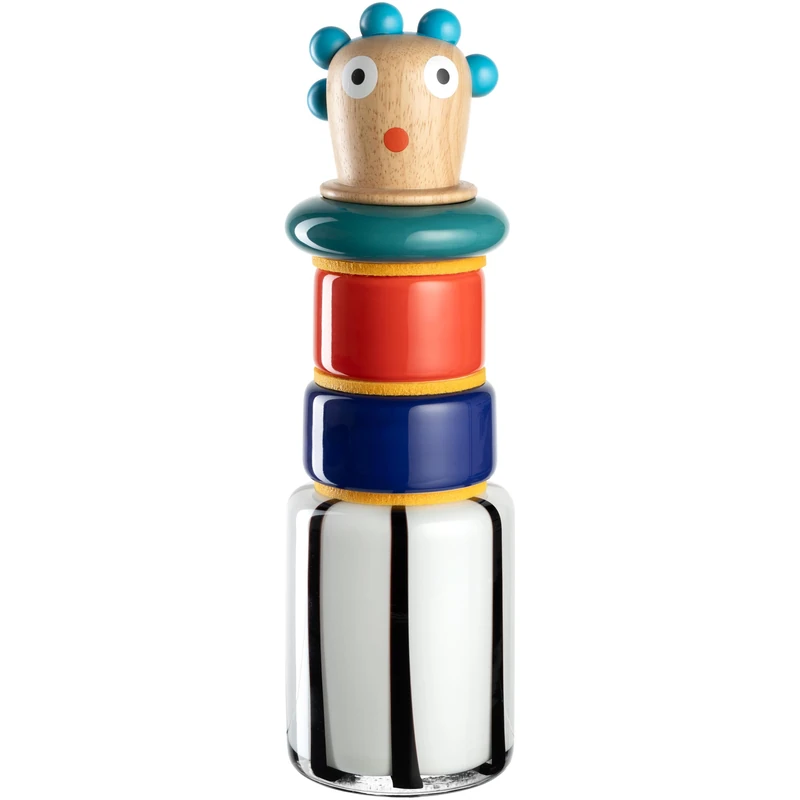 LEONARDO HOME Buoni Amici Concetta Vase, 1 Piece Mix & Match, Handmade, Stylish Art Object, Table Decoration, Italian Flair, Height 35 cm, 026374