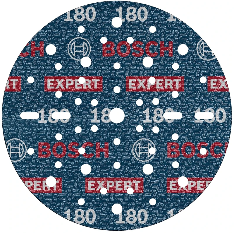Bosch 50x EXPERT O780 Foil Sanding Disc, 150 mm (for Hardwood, Paint on wood, Ø 150 mm, Grit 180, Professional Accessory Random Orbital Sander)