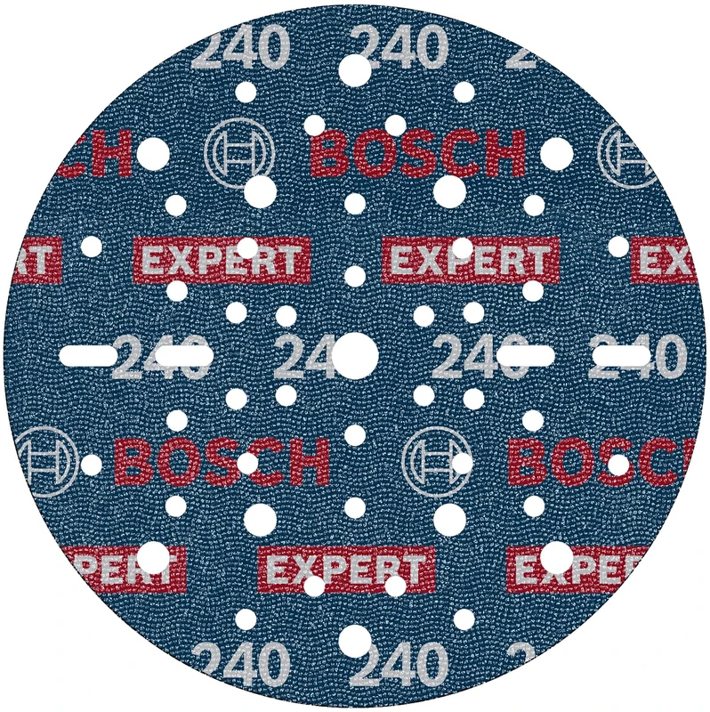 Bosch 50x EXPERT O780 Foil Sanding Disc, 150 mm (for Hardwood, Paint on wood, Ø 150 mm, Grit 240, Professional Accessory Random Orbital Sander)