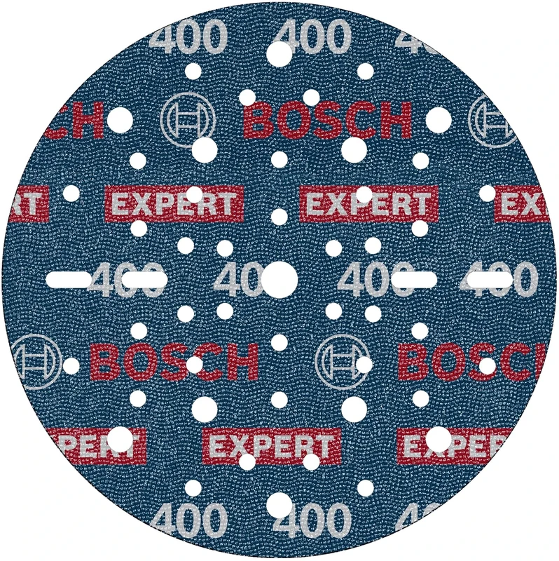 Bosch 50x EXPERT O780 Foil Sanding Disc, 150 mm (for Hardwood, Paint on wood, Ø 150 mm, Grit 400, Professional Accessory Random Orbital Sander)