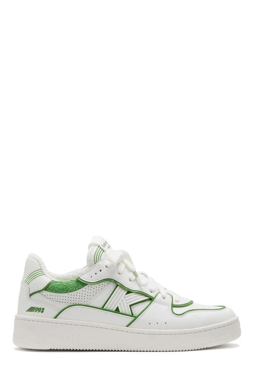 Kate Spade New York 93 Kicks Sneakers True White/Ks Green Size 6 - Image 1