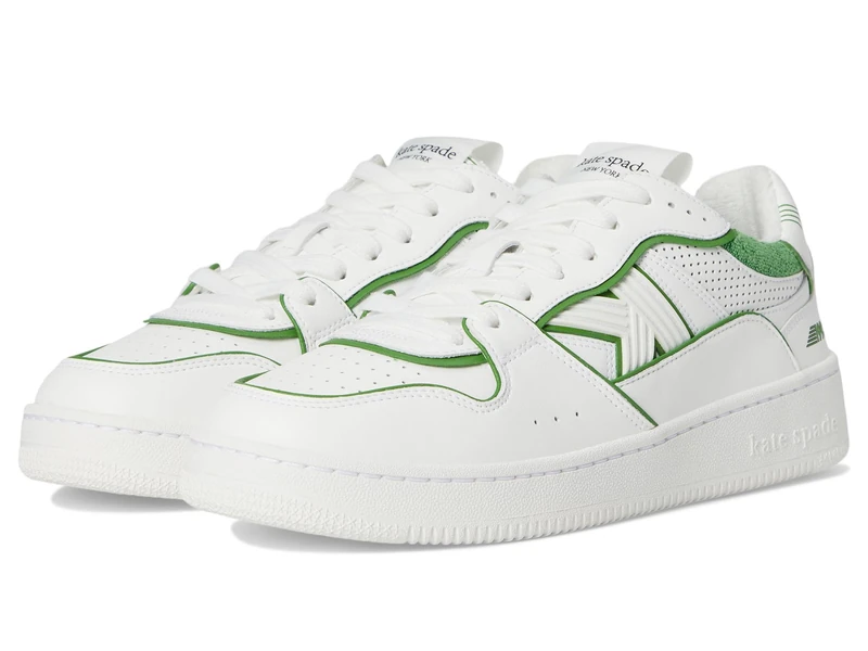 Kate Spade New York 93 Kicks Sneakers True White/Ks Green Size 8