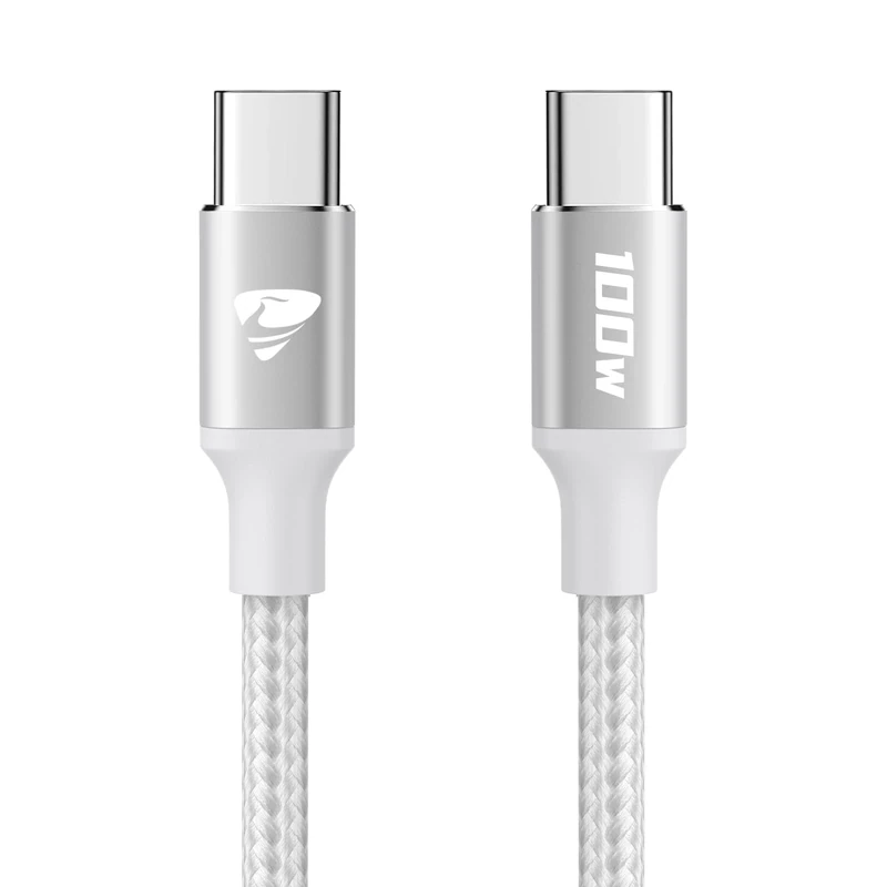 USB C to USB C Cable, 100W 2M Usbc to Usbc Cable Long i Phone Type C Charging Charge Lead Nylon Fast USB C Charger Cable for iPhone 17 15 16 Pro Max Plus iPad MacBook Samsung Galaxy Pixel Switch Sony