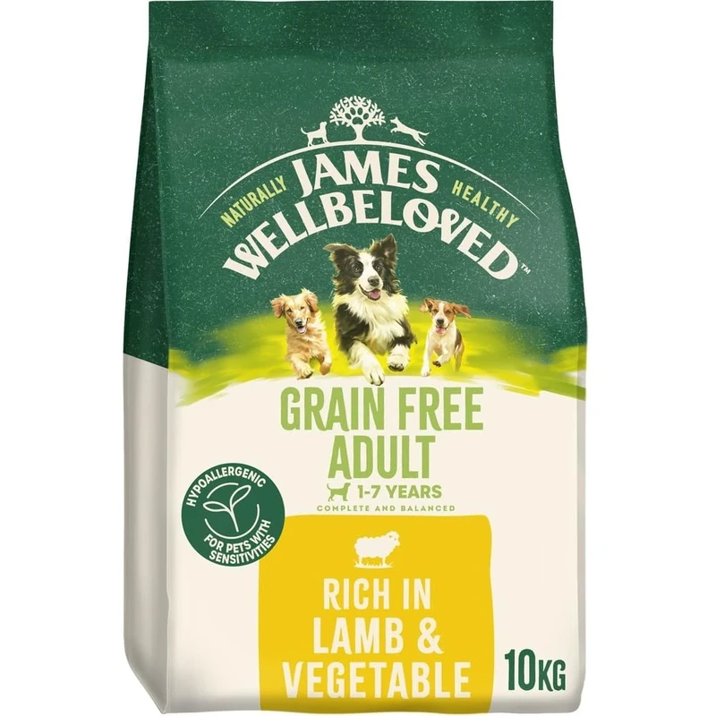 James Wellbeloved Dog Adult Hypoallergenic Dry Food Grain Free Lamb 10 kg