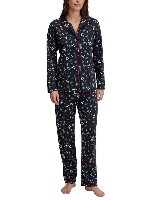 CALIDA Women's Pyjamas, Sapphire Blue, 44-46