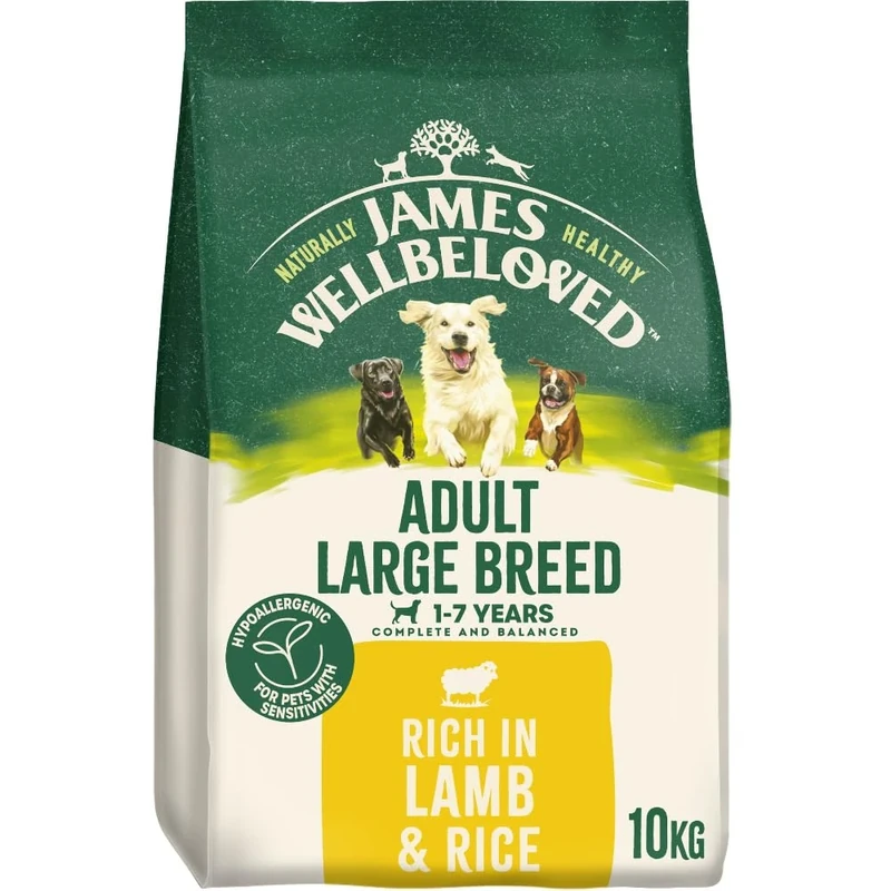 James Wellbeloved Adult Dog Food with Lamb and Rice 10kg
