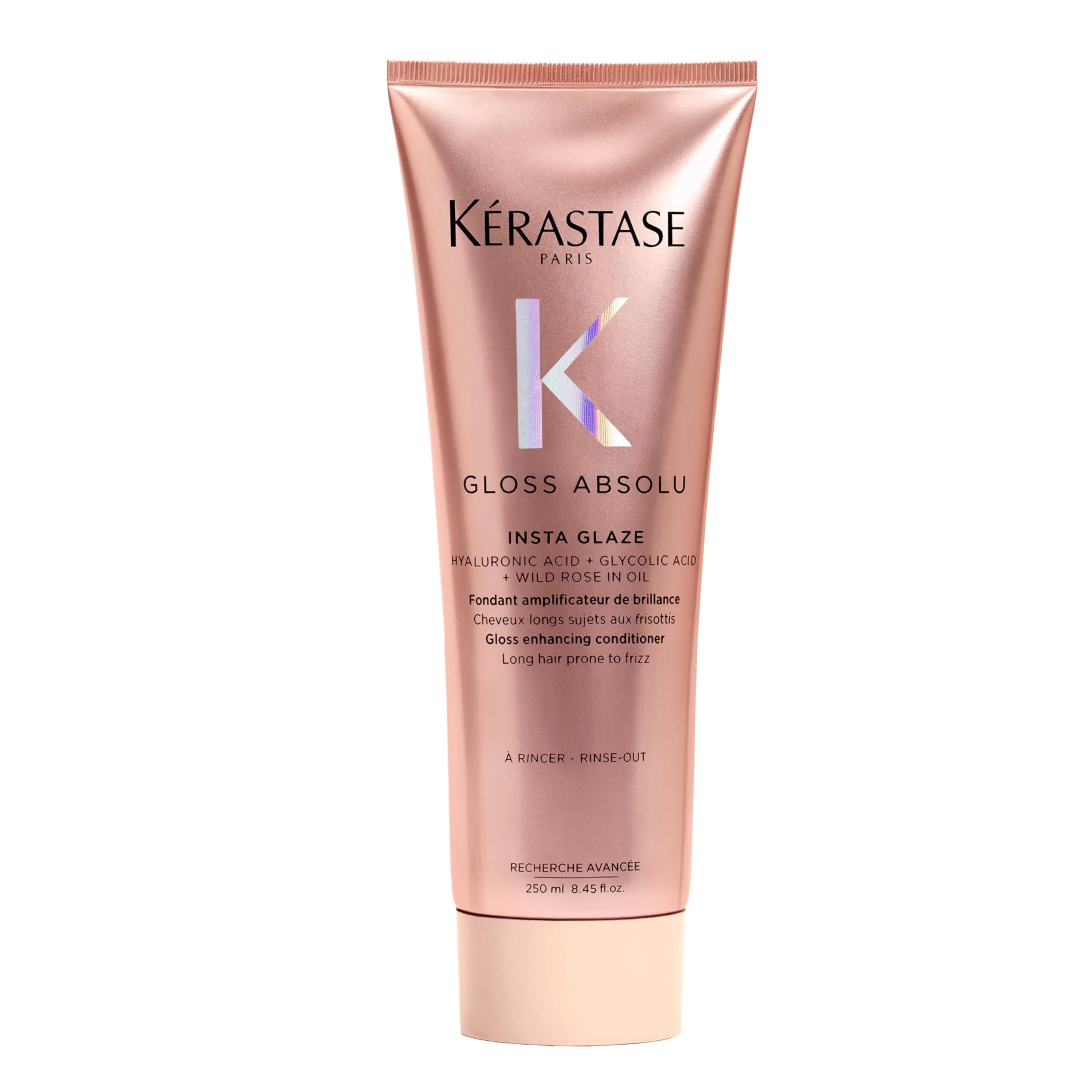 Kérastase Gloss Absolu Conditioner for All Hair Types, with Glycolic Acid, Hyaluronic Acid & Wild Rose 250ml