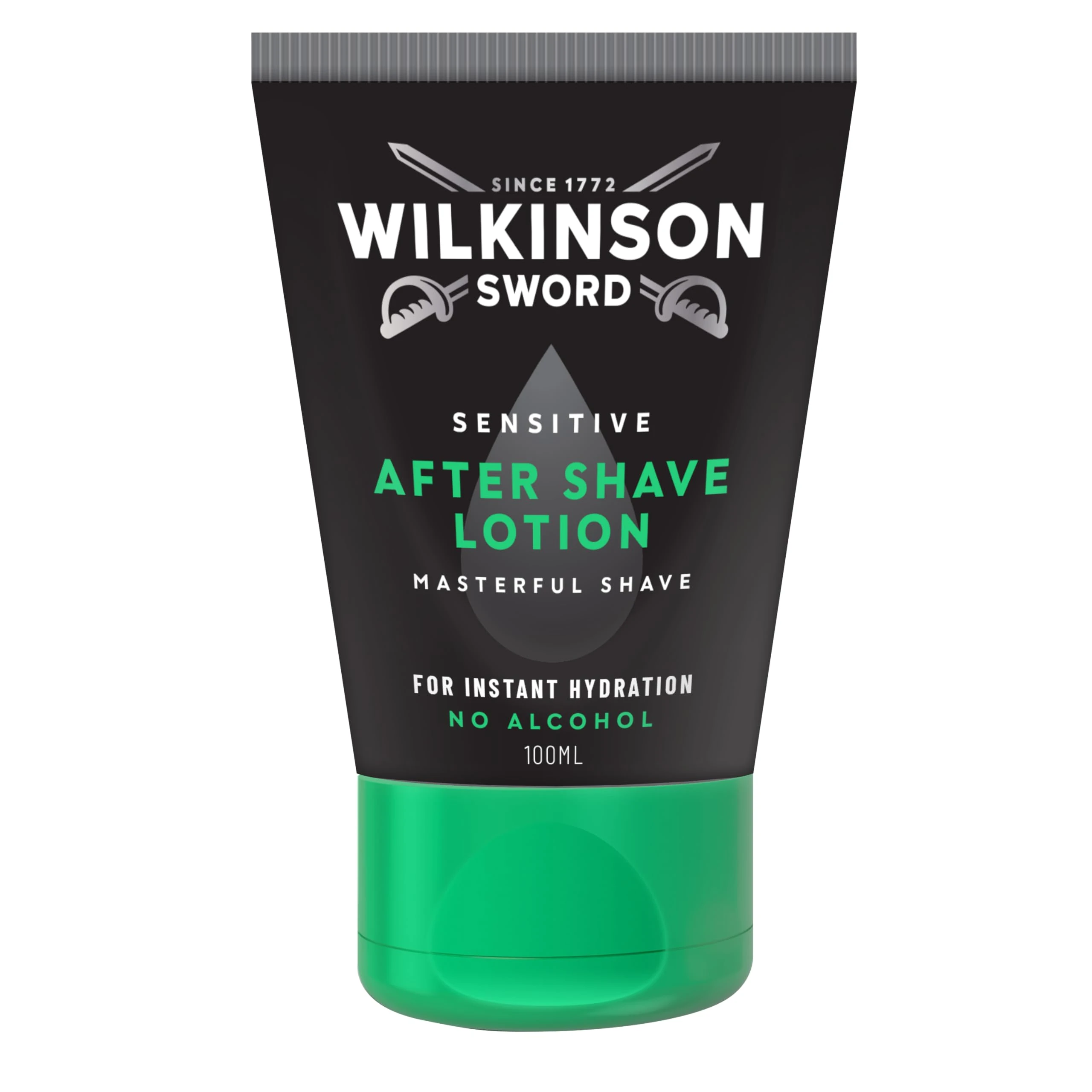 Wilkinson Sword Sensitive Men's Aftershave Lotion, Great Addition to Wash Bags for Men's Grooming, Practical Gifts, Sensitive Skin Lotion for Men, 100ml