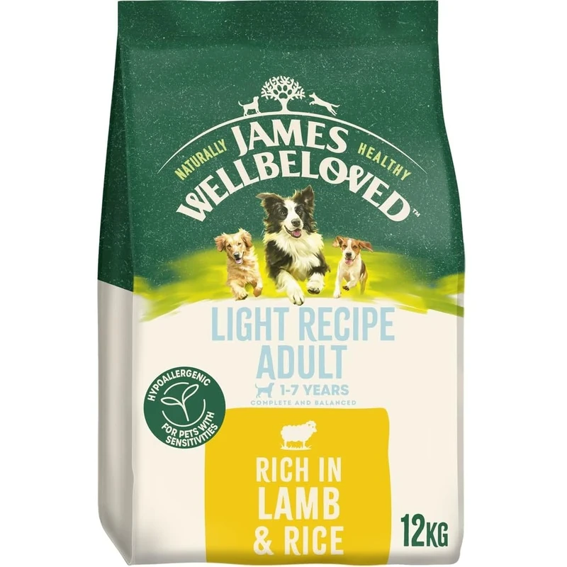 James Wellbeloved Dog Adult Hypoallergenic Dry Food Light Lamb and Rice 12 kg