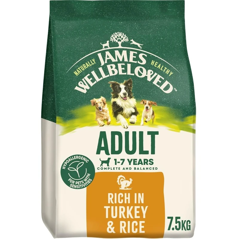 James Wellbeloved Adult Hypoallergenic Turkey and Rice - 7.5kg