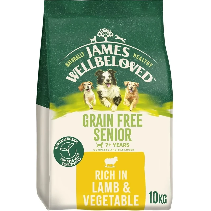 James Wellbeloved Dog Senior Hypoallergenic Dry Food Grain Free Lamb 10 kg