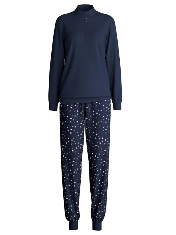 CALIDA Women's Midnight Dreams Pajama Set, Peacoat Blue, 52-54 - Image 1