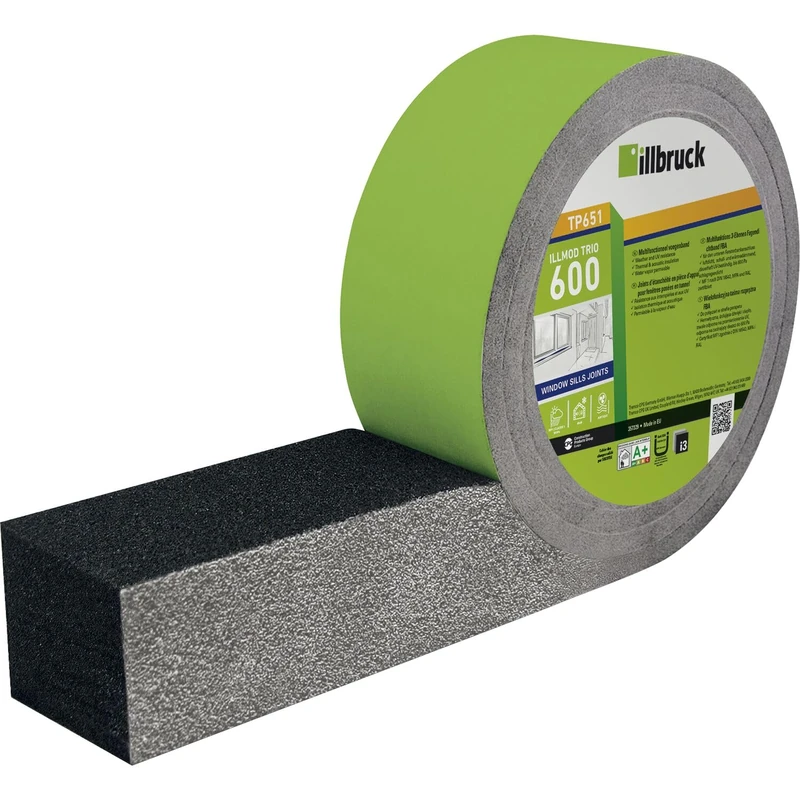 Illbruck Illmod Trioplex TP651 FBA Joint Sealing Tape Width 7-15 mm Sealing Tape for Window and Door Connection Joints, 6.5 m
