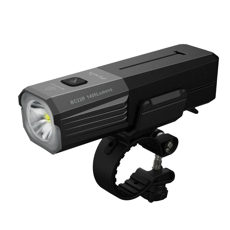 fenix BC22R Rechargeable commuter/off-road front cycle light | 1400 Lumens | 156m | 41 Hrs Max | Bright white illumination, facula cut off lens, two mounting options included | IP66